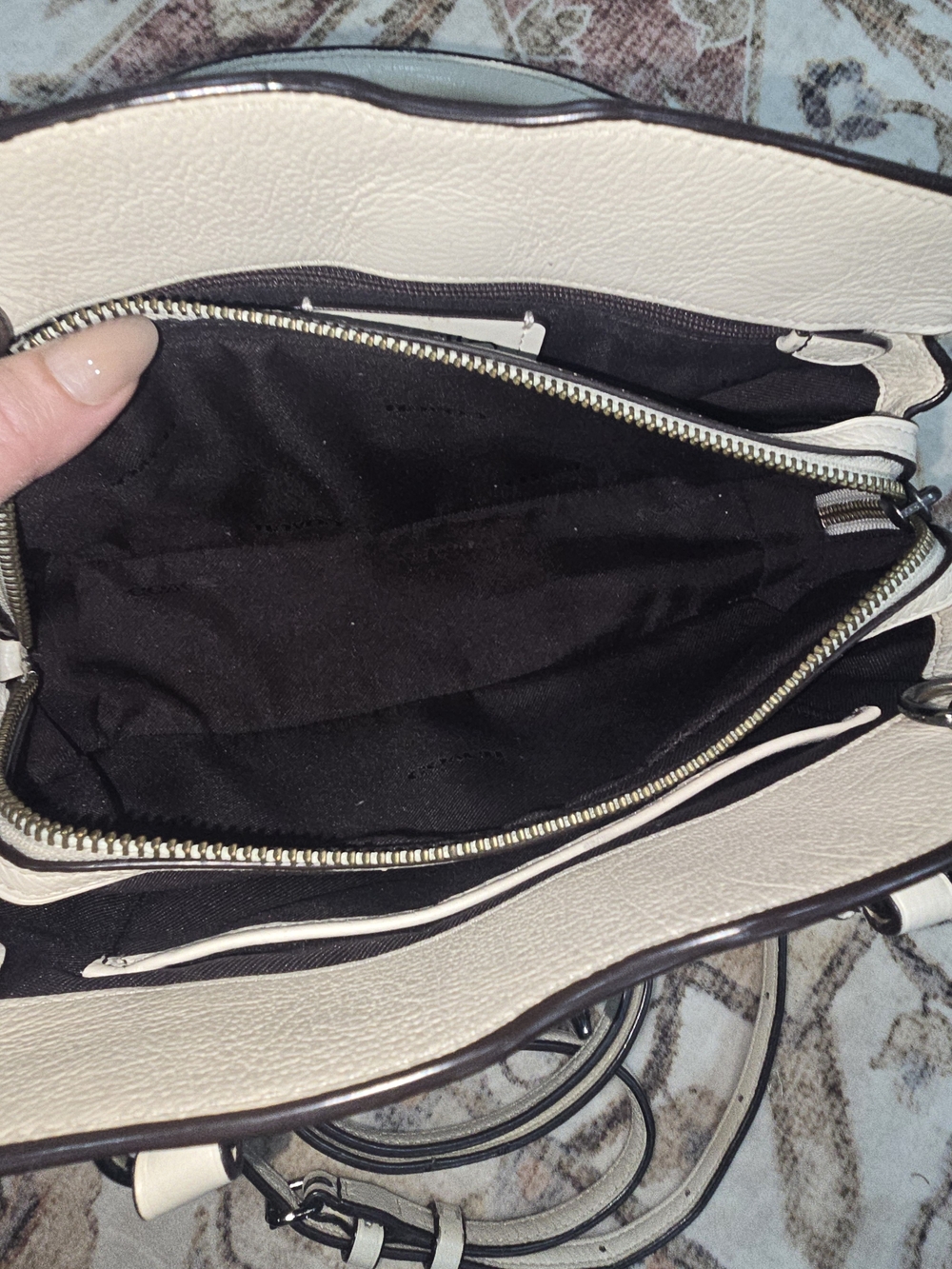 Coach 57722 Mercer 24 Leather Sachel In Chalk - Picture 7 of 11